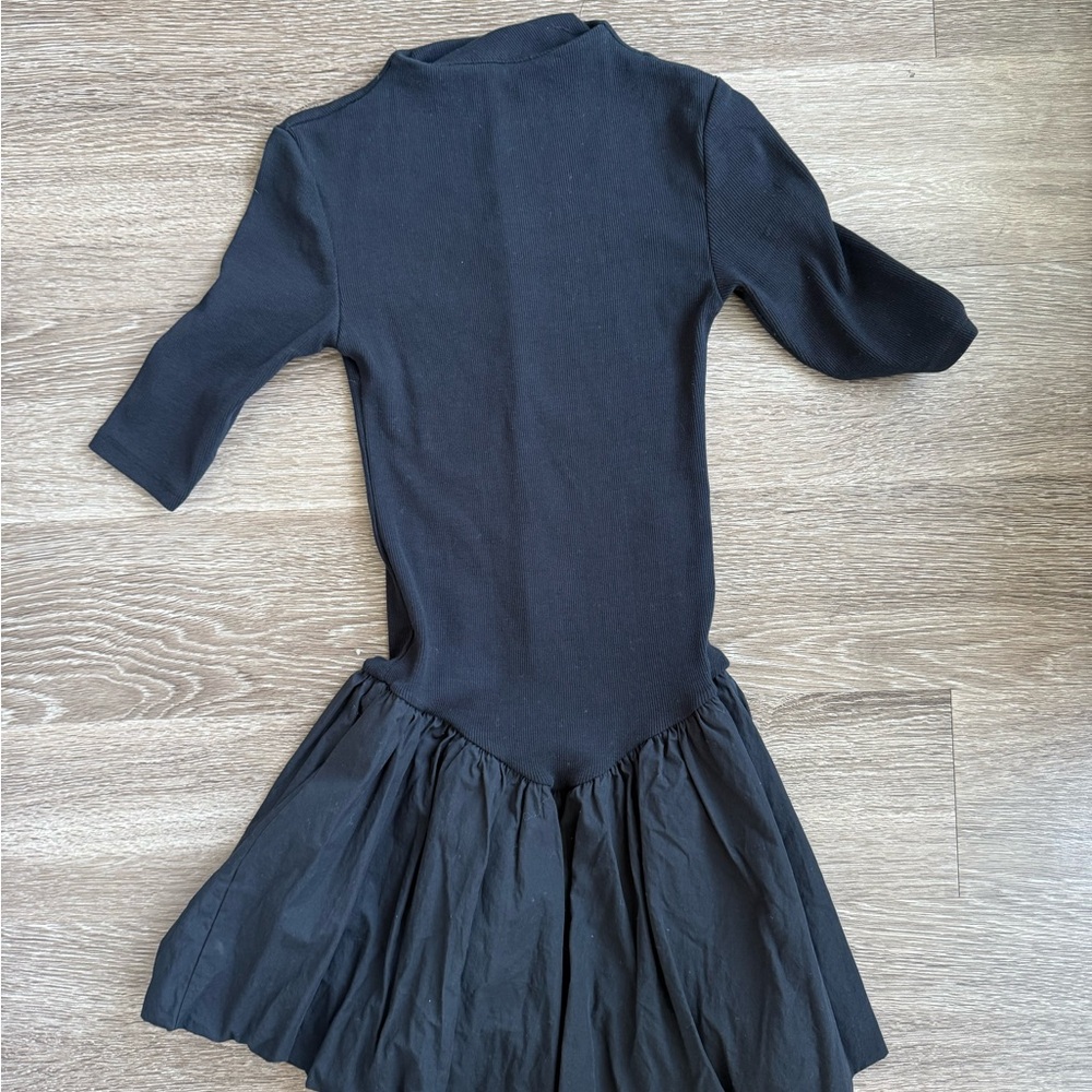 Zara Black Drop Waist Dress